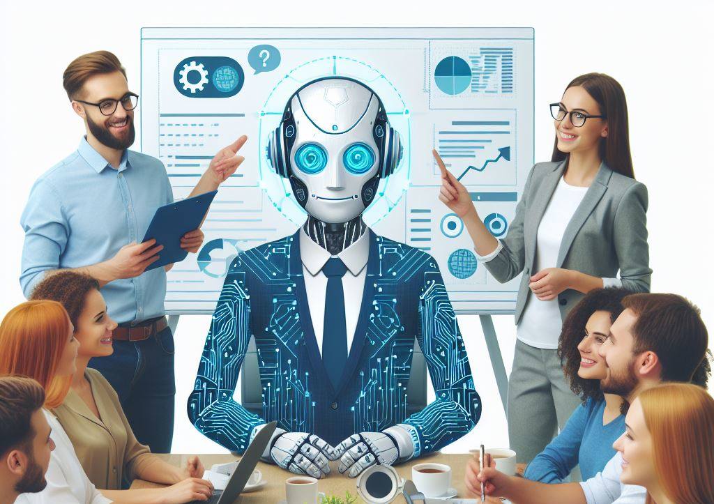 Lehrpersonen bei einem Workshop zum Thema Künstliche Intelligenz im Berufsalltag