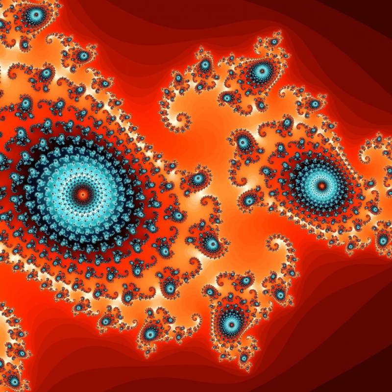 Die Fraktale in unterschiedlichen Grössen symbolisieren die vielfältigen Kommunikationsräume, in denen wir uns bewegen, Familien, Unternehmen, Freundeskreise, Vereine … Fraktale stehen für das Zusammenspiel von Chaos und Ordnung – genau wie die Herausforderungen und Möglichkeiten, die der Medienwandel mit sich bringt. (Bild: PD)