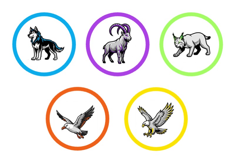 Gruppentiere Vorlage